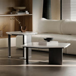 Stylish Density Board Stone Coffee Table for Modern Living Room Decor – Elegant Minimalist Design fjd-4686