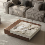 Elegant Sintered Stone Coffee Table with Modern Design - Stylish Living Room Centerpiece fjd-4687