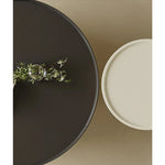 Stylish Round Coffee Table with Storage - Modern Pine and Stainless Steel Design for Living Room Elegance fjd-4692