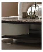 Elegant Marble Coffee Table Set | Modern Density Board & Stainless Steel Design | Stylish Living Room Centerpiece fjd-4694