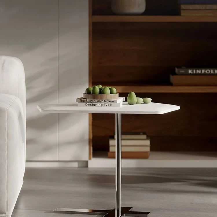 Sleek Marble Stainless Coffee Table – Modern Minimalism for Your Living Space fjd-4702