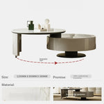 Modern Stone and Tempered Glass Coffee Table with Pine Density Board – Stylish Living Room Centerpiece fjd-4704