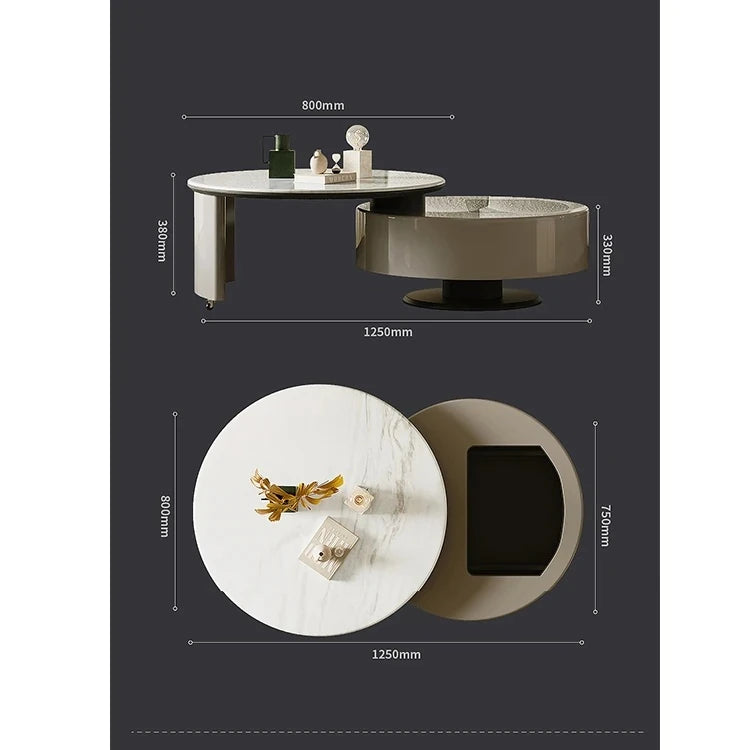 Modern Stone and Tempered Glass Coffee Table with Pine Density Board – Stylish Living Room Centerpiece fjd-4704