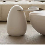 Modern Minimalist Coffee Table with GFRP Base and Tempered Glass Top – Stylish Living Room Furniture fjd-4709