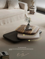 Stylish Density Board Coffee Table - Elegant Ash Wood Finish for Modern Living Room Décor fjd-4714