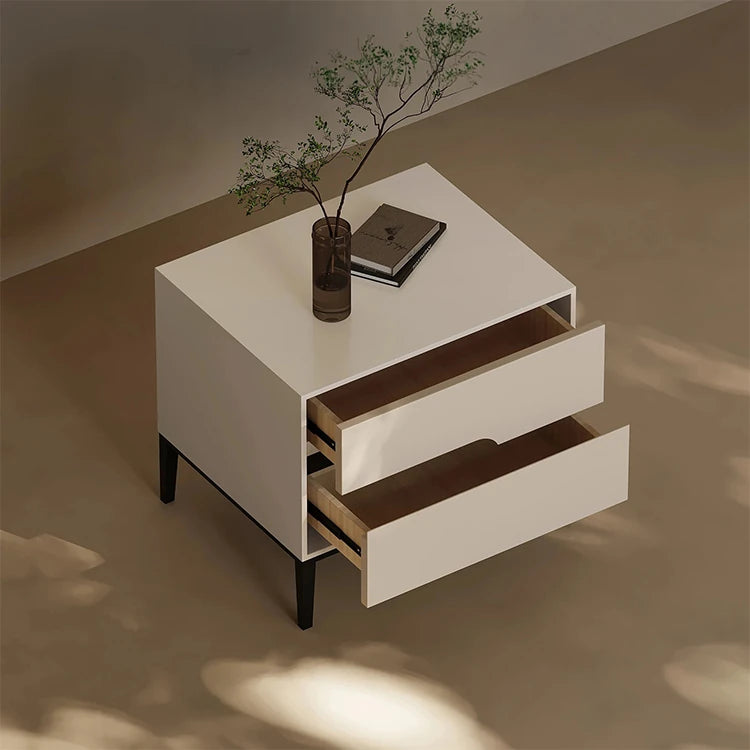 Stylish Modern Bedside Cupboard with Drawer - Solid Wood Top and Elegant Design fjd-4730