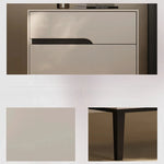 Stylish Modern Bedside Cupboard with Drawer - Solid Wood Top and Elegant Design fjd-4730