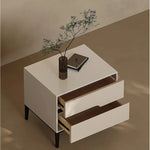 Stylish Modern Bedside Cupboard with Drawer - Solid Wood Top and Elegant Design fjd-4730