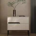 Stylish Modern Bedside Cupboard with Drawer - Solid Wood Top and Elegant Design fjd-4730