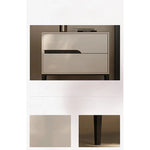 Stylish Modern Bedside Cupboard with Drawer - Solid Wood Top and Elegant Design fjd-4730