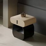 Sleek Modern Bedside Cupboard – Stylish Solid Wood & Density Board Design for Elegant Bedrooms fjd-4731