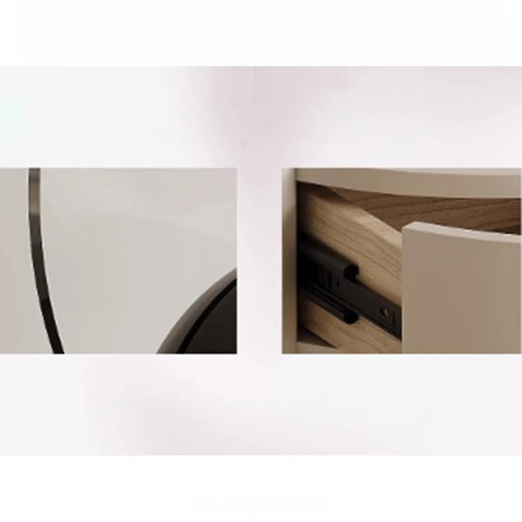 Elegant Modern Bedside Cupboard with Sleek Acrylic Base - Stylish Storage Solution for Your Bedroom fjd-4735
