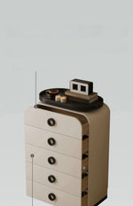Stylish Pine Cabinet with 5 Drawers - Modern Storage Solution for Your Home fjd-4739
