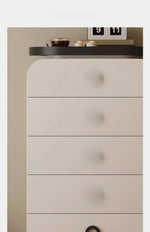 Stylish Pine Cabinet with 5 Drawers - Modern Storage Solution for Your Home fjd-4739