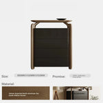 Stylish Sintered Stone and Pine Walnut Cabinet for Modern Interiors - Space-Saving Design with Ample Storage fjd-4741