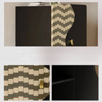 Elegant Modern Cabinet with Density Board and Stainless Steel Accents - Stylish Storage Solution fjd-4742