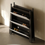 Stylish Ash Wood Density Board Cabinet with Modern Design and Gold Accents - Perfect for Any Room! fjd-4746