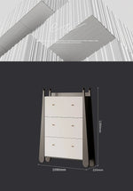 Stylish Ash Wood Density Board Cabinet with Modern Design and Gold Accents - Perfect for Any Room! fjd-4746