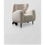Cozy Faux Lambswool Armchair with Stainless Steel Legs - Stylish Accent Chair for Modern Living Rooms fjd-4747