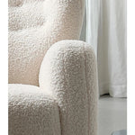 Cozy Faux Lambswool Armchair with Stainless Steel Legs - Stylish Accent Chair for Modern Living Rooms fjd-4747