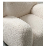 Cozy Faux Lambswool Armchair with Stainless Steel Legs - Stylish Accent Chair for Modern Living Rooms fjd-4747