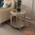 Elegant Tempered Glass and Solid Wood Coffee Table – Stylish Living Room Accent Piece fjfn-5274