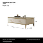 Stylish Pine Multi-Layer Board Coffee Table with Elegant Gold Accents for Modern Living Rooms fjfn-5277
