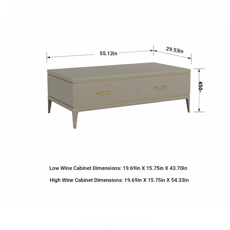 Modern Pine Multi-Layer Board TV Stand with Elegant Gold Accents – Stylish Entertainment Center Solution fjfn-5278