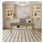 Elegant Solid Wood Desk with Drawers - Stylish Home Office Furniture for Productive Workspaces fjfn-5279