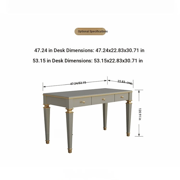 Elegant Solid Wood Desk with Drawers - Stylish Home Office Furniture for Productive Workspaces fjfn-5279