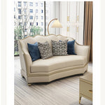 Elegant Solid Wood Sofa Set with Cowhide Leather & PU Leather Upholstery – Luxurious Comfort for Your Living Room fjfn-5281