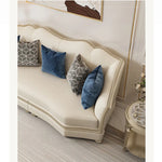 Elegant Solid Wood Sofa Set with Cowhide Leather & PU Leather Upholstery – Luxurious Comfort for Your Living Room fjfn-5281