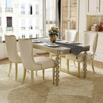 Elegant Solid Wood Sintered Stone Dining Table for Modern Home Decor - Stylish and Durable Design fjfn-5282