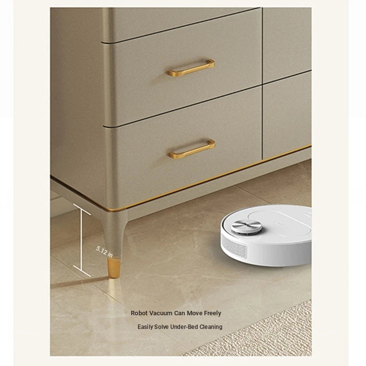 Stylish Pine Multi-Layer Board Cabinet with Gold Accents - Modern Storage Solution for Your Home fjfn-5284