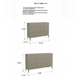 Stylish Pine Multi-Layer Board Cabinet with Gold Accents - Modern Storage Solution for Your Home fjfn-5284