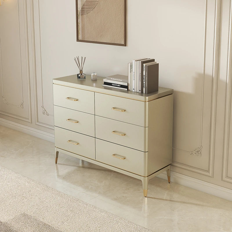 Elegant Pine Multi-Layer Board Cabinet with Gold Accents – Stylish Storage Solution for Modern Homes fjfn-5285