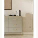 Elegant Pine Multi-Layer Board Cabinet with Gold Accents – Stylish Storage Solution for Modern Homes fjfn-5285