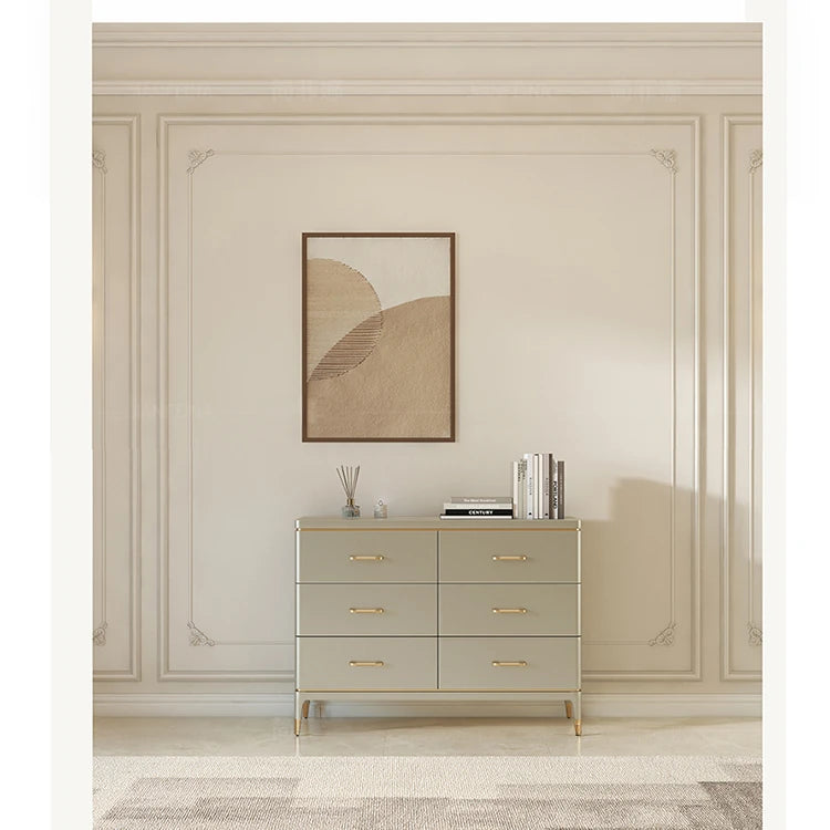 Elegant Pine Multi-Layer Board Cabinet with Gold Accents – Stylish Storage Solution for Modern Homes fjfn-5285