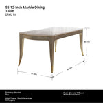 Elegant Solid Wood Dining Table with Sintered Stone Top - Modern Luxury for Your Dining Room fjfn-5286