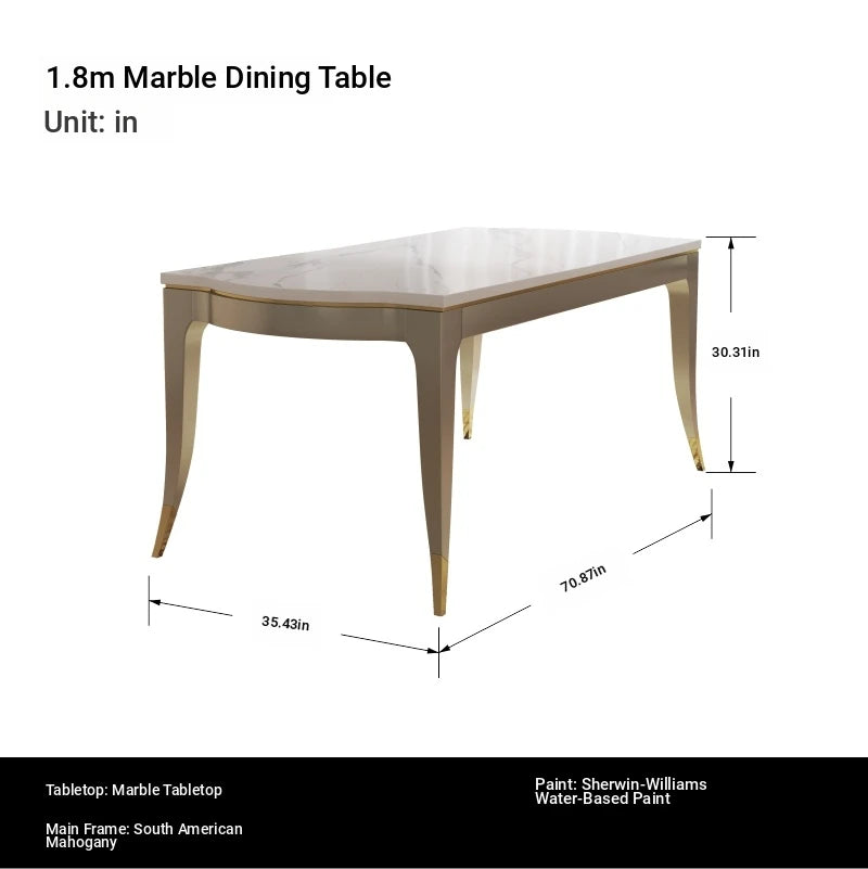 Elegant Solid Wood Dining Table with Sintered Stone Top - Modern Luxury for Your Dining Room fjfn-5286