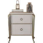 Elegant Solid Wood Nightstand with Multi-layer Board and Stylish Design - Perfect Bedroom Storage Solution! fjfn-5290