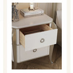 Elegant Solid Wood Nightstand with Multi-layer Board and Stylish Design - Perfect Bedroom Storage Solution! fjfn-5290