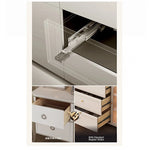 Elegant Solid Wood Nightstand with Multi-layer Board and Stylish Design - Perfect Bedroom Storage Solution! fjfn-5290