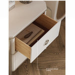 Elegant Solid Wood Nightstand with Multi-layer Board and Stylish Design - Perfect Bedroom Storage Solution! fjfn-5290