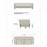 Elegant Solid Wood Cowhide Leather Sofa Set - Modern Luxury Living Room Furniture fjfn-5291