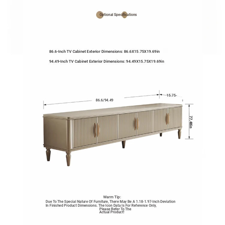 Elegant Solid Wood TV Stand with Multi-Layer Board – Modern Storage Solution for Living Room Décor fjfn-5293