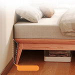 Elegant Bed Frame in Natural Wood with White and Light Brown Ash Wood Accents fjjj-1656