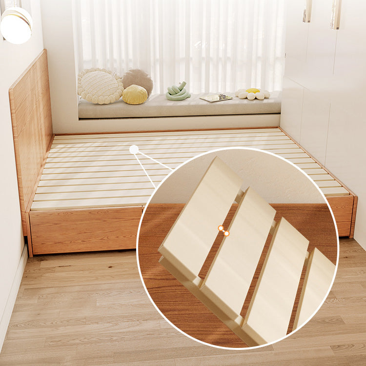 Elegant Ash Wood Bed Frame | Natural Brown & White Finish for Modern Bedrooms fjjj-1657