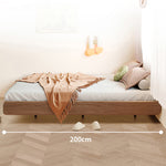 Stylish White and Brown Ash Wood Bed for Modern Bedrooms fjjj-1658