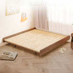 Stylish White and Brown Ash Wood Bed for Modern Bedrooms fjjj-1658